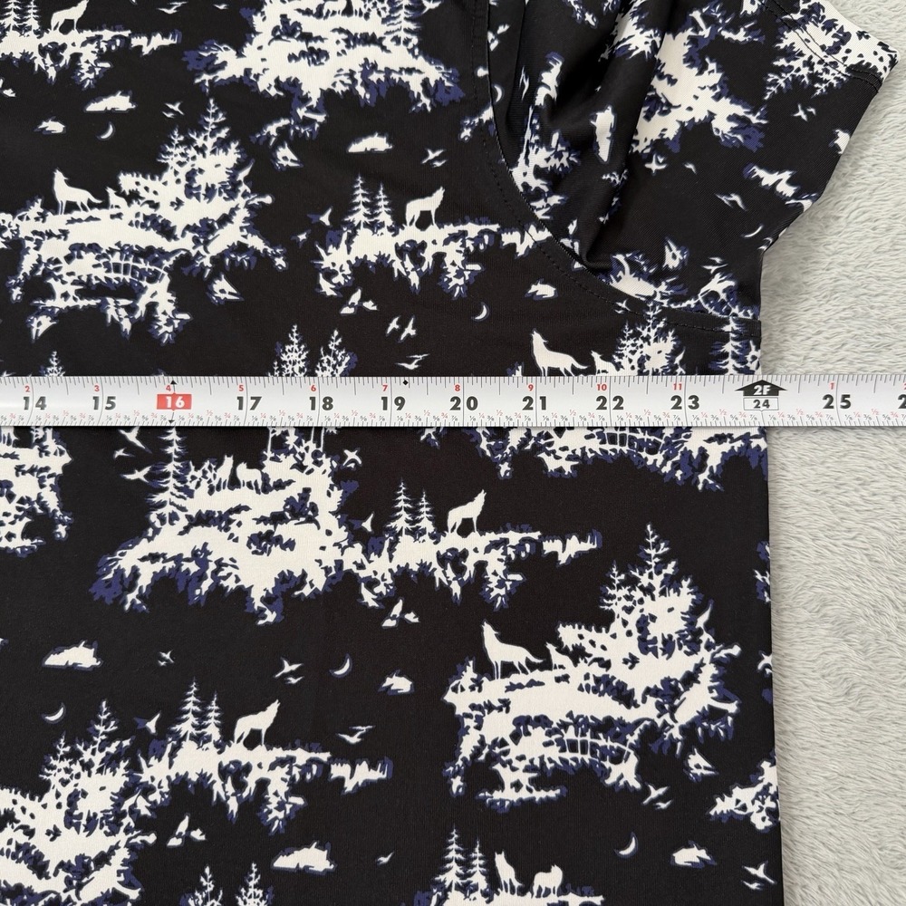 Greyson Polo Shirt Mens Large Wolf Wilderness Print Performance Stretch Golf - Picture 8 of 8